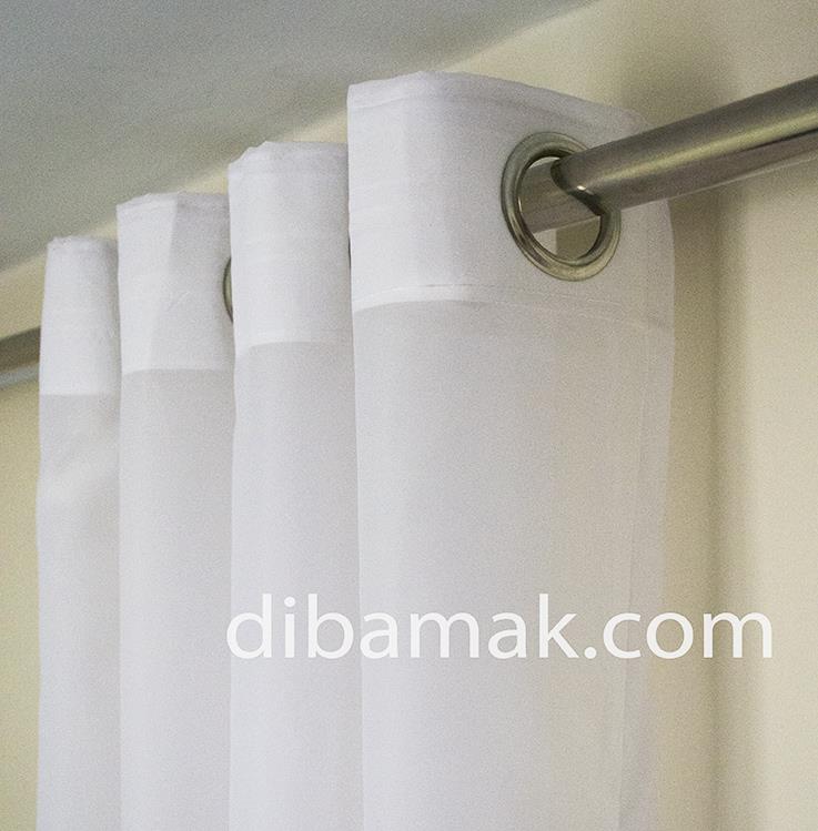 پرده حریر ساده سفید